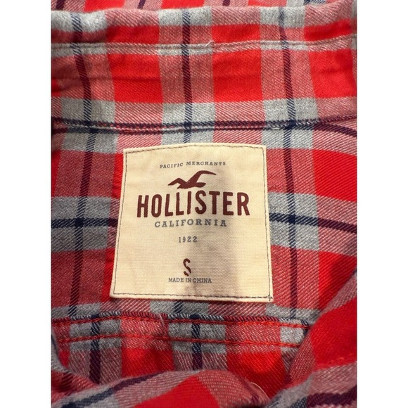 Hollister Plaid Flannel Shirt Menswear Inspired Long Sleeve Casual Top - Picture 4 of 4